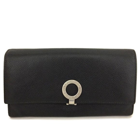 BVLGARI B-Zero 1 Clip Leather Long Bifold Wallet /1E9391